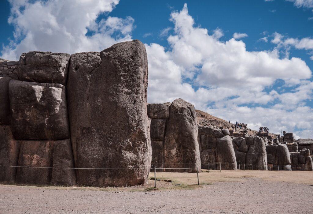 a group of large rocks sitting next to each other