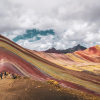 mountain under gray clouds